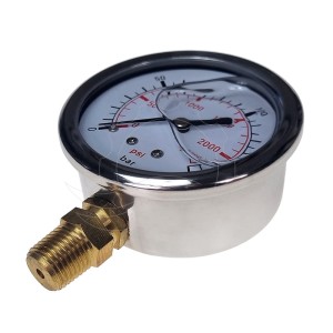 Glicerin nyomásmérő 0-160bar 63mm (alsó csatlakozás)