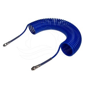 Spirál tömlő PA 8x6mm (86mm tekercs) 12m kék (készlet)
